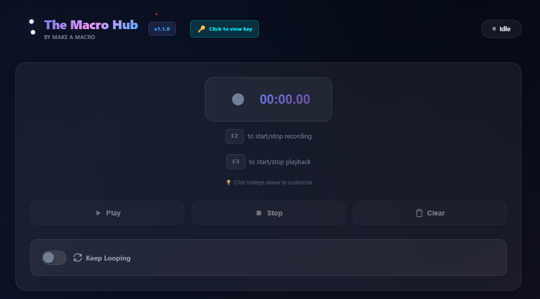The Macro Hub Interface
